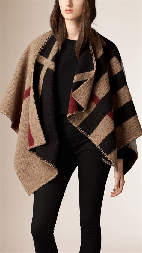 burberry blanket check poncho|Women’s Ponchos & Capes .